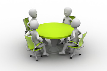 3d person at a conference table