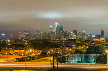 Fototapeta premium Philadelphia Skyline at Night