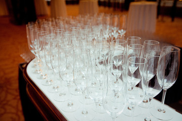 Table set for an event party or wedding reception