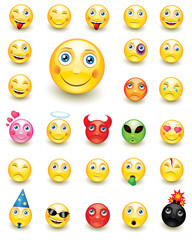 Fototapeta premium Emoticons