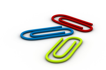 paper clip isolated over white background