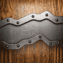 metal and wood background