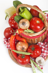 freshly picked organic vegetables