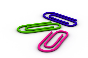 paper clip isolated over white background