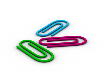 paper clip isolated over white background