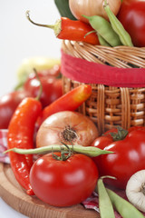 freshly picked organic vegetables