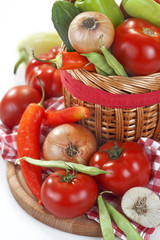 freshly picked organic vegetables