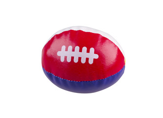 A lovely rugby ball toy isolate on white background