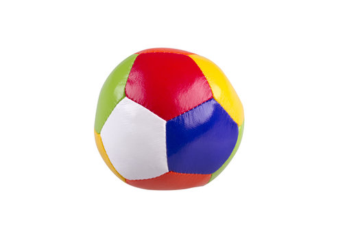 A cute leather ball toy isolated on white background