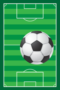 football soccer stadiun field and ball
