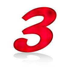 ３　数字　エンブレム