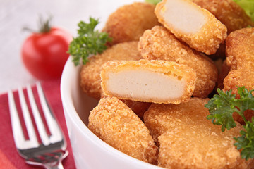 fried chicken nuggets