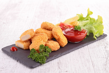fried chicken nuggets