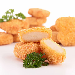 isolated chicken nugget