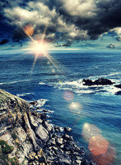 stormy sunshine ocean