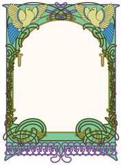 Frame of the art nouveau