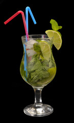Mojito cocktail with lime