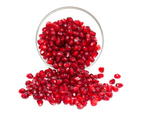 pomegranate over white