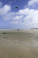 Kite surfer on the beach