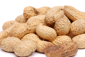 close-up of some peanuts.