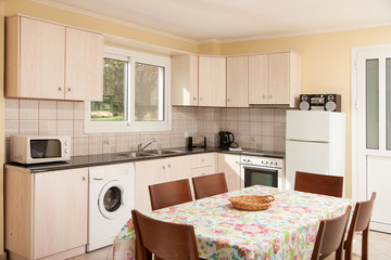Residential interior of modern kitchen