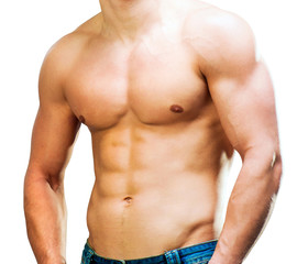 Fototapeta na wymiar muscular man