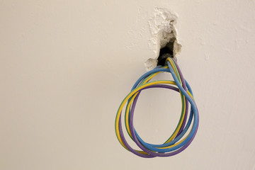 Fili elettrici colorati