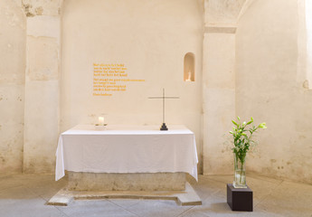 altar with cross