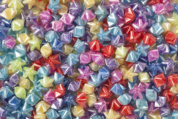 Fototapeta na wymiar Colorful plastic stars