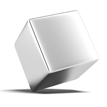 a solid metal cube