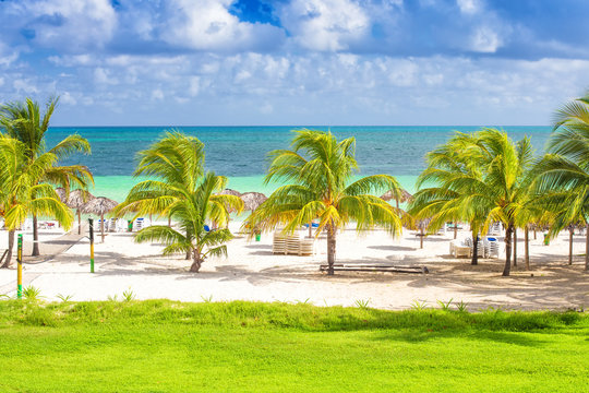 Tropical beach in Cuba
