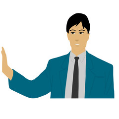 posture of a businessman alone