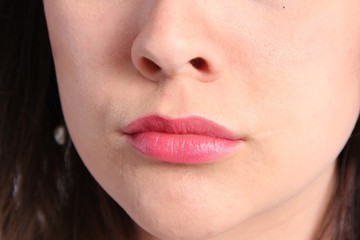Naklejka premium Adorable Lips of Young Lady