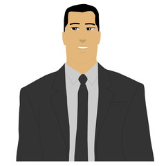 posture of a businessman alone