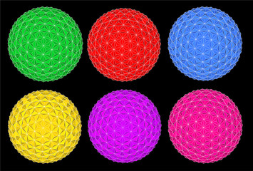 Wireframe spheres 