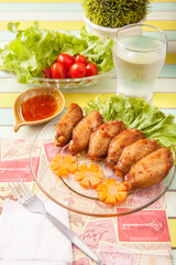 spicy grilled chicken wing
