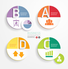 Abstract infographic circle Design Minimal  style  template / ca