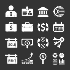 Business and financial Icons set. Vector illustration.