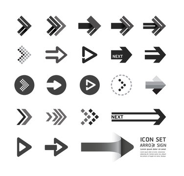 arrow icons design set  / can be used for infographics   / graph