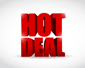hot deal 3d text illustration design