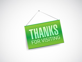 thanks for visiting hanging sign