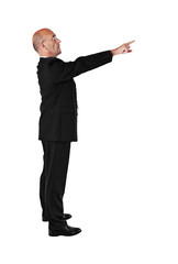 Businessman pointing - isolated over white