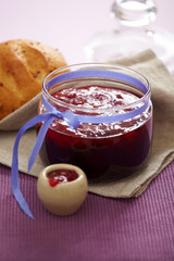 berry marmalade in a jar