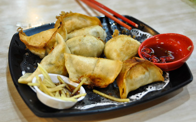 Chinese Dumplings in Asian Food Court