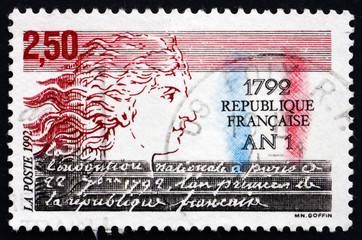 Postage stamp France 1992 First French Republic, Bicentenary
