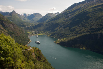 sicht in den geirangerfjord