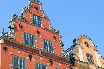Obraz premium front of historical building stockholm
