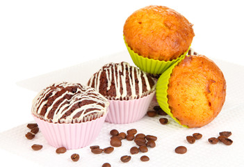 Sweet cupcakes close up