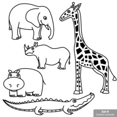 Outline Animals Set