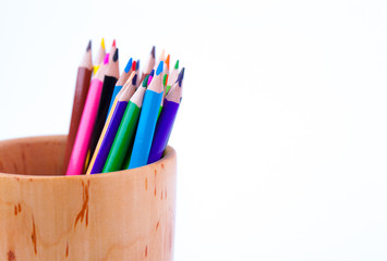 Pencils isolated on a white backgrounds